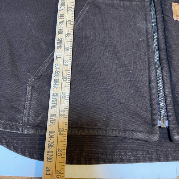 Carhartt V26 CML Brown Sherpa Lined Work Canvas Vest Men’s Size 2XL XXL, A62 - Picture 6 of 8